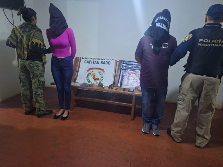 Aprehenden a dos personas por transgresión a la Ley de Armas en Capitán Bado