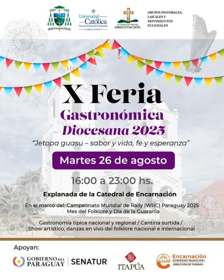 Feria Gastronómica Diocesana en Encarnación durante Mundial Rally.