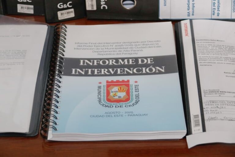 Ramírez presenta informe final sobre intervención en Ciudad del Este.