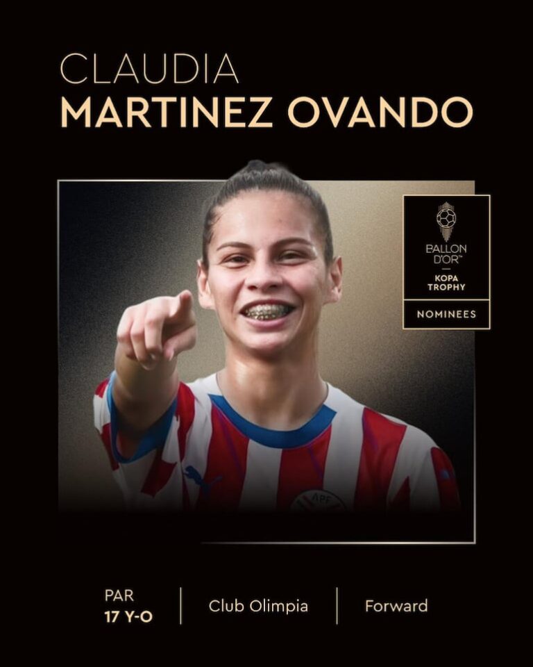 Claudia Martínez candidata al Balón de Oro Sub-21: un orgullo paraguayo entre las élites del fútbol mundial – Deportes