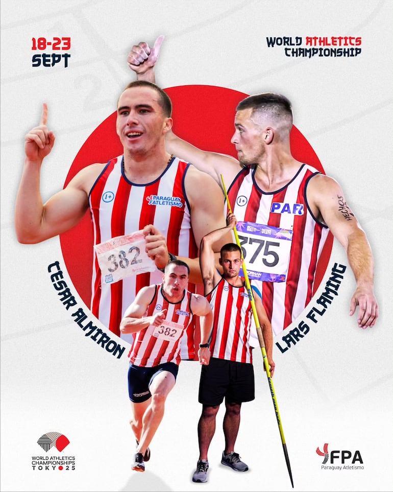Atletismo: César Almirón y Lars Flaming representarán a su país