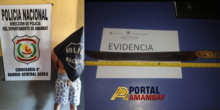 Joven con amplio prontuario queda aprehendido por agredir y amenazar a su pareja con arma blanca