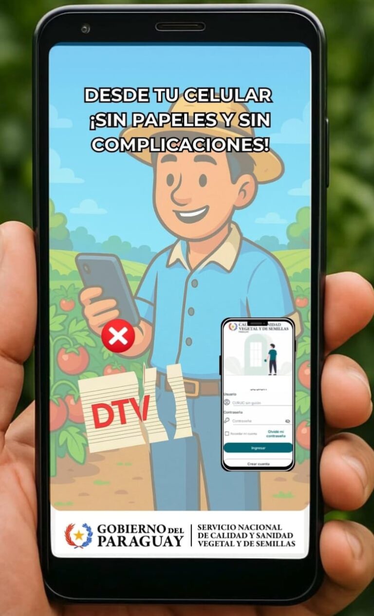 Productores deben usar aplicación del SENAVE para controlar productos vegetales.