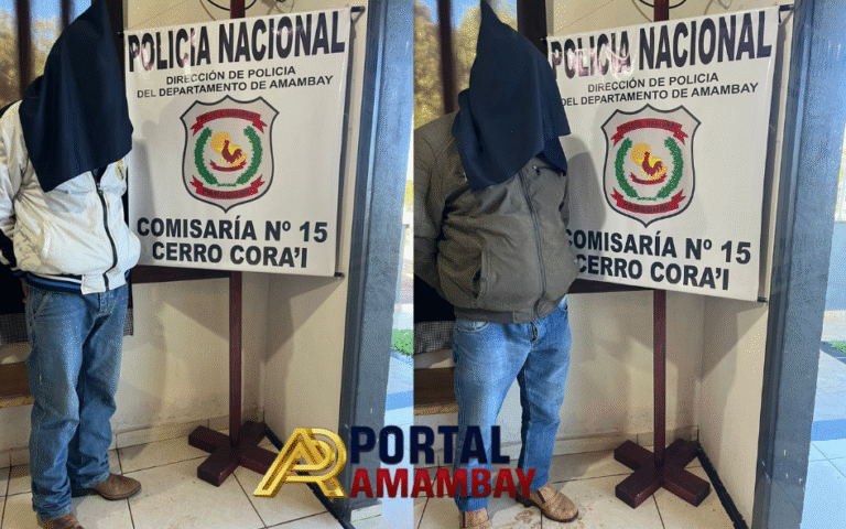 Detienen a dos hombres con orden de captura por invasión de inmueble ajeno en Cerro Cora’i