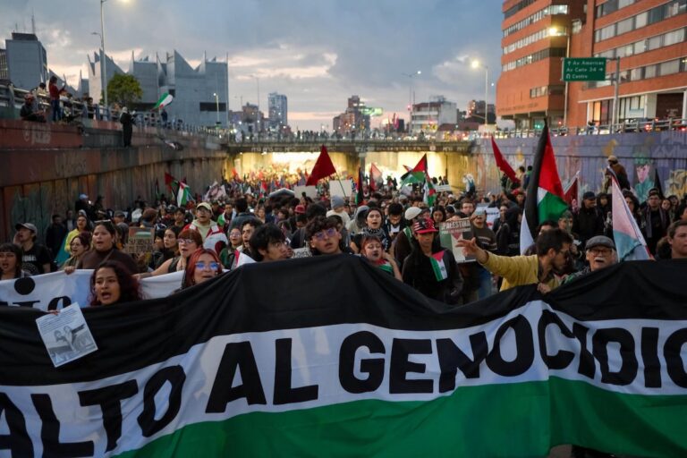 Bogotá eleva el volumen de protestas contra la masacre en Gaza: «Colombia debe cortar todos los vínculos económicos con Israel»