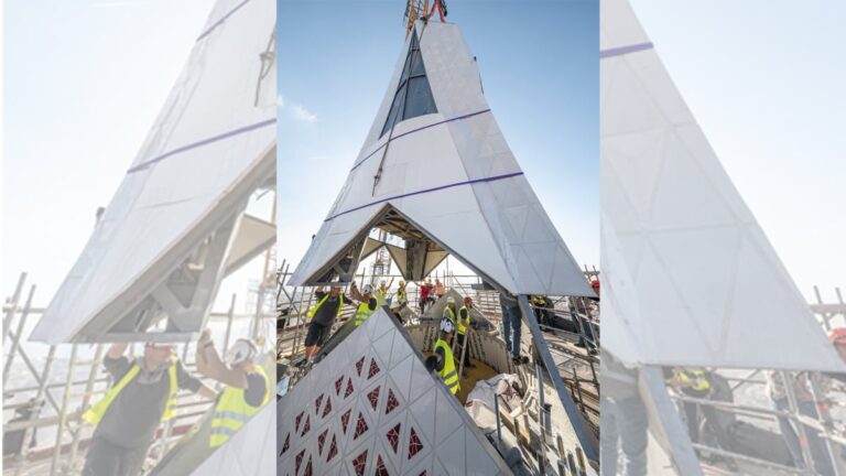 La Sagrada Familia se convierte en la iglesia más alta del mundo tras colocar el elemento que coronará la torre de Jesucristo