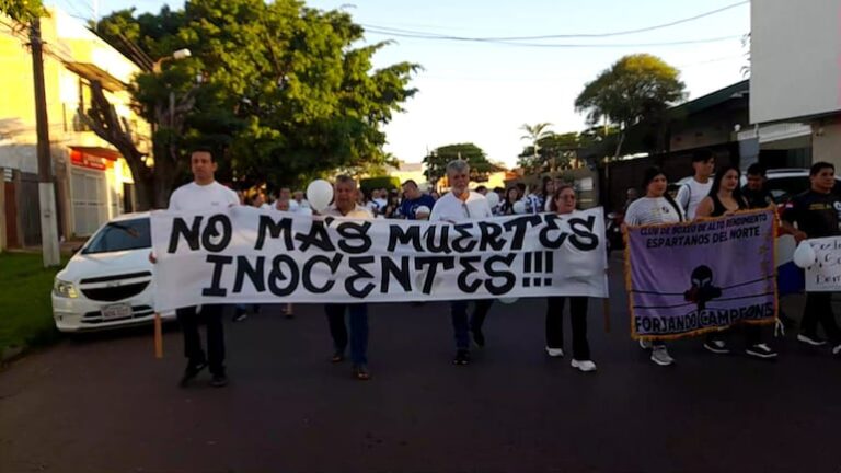 Marcha en Pedro Juan Caballero por paz y seguridad.