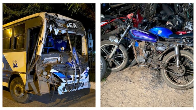 Motociclista muere al ser atropellado por ómnibus en Limpio.