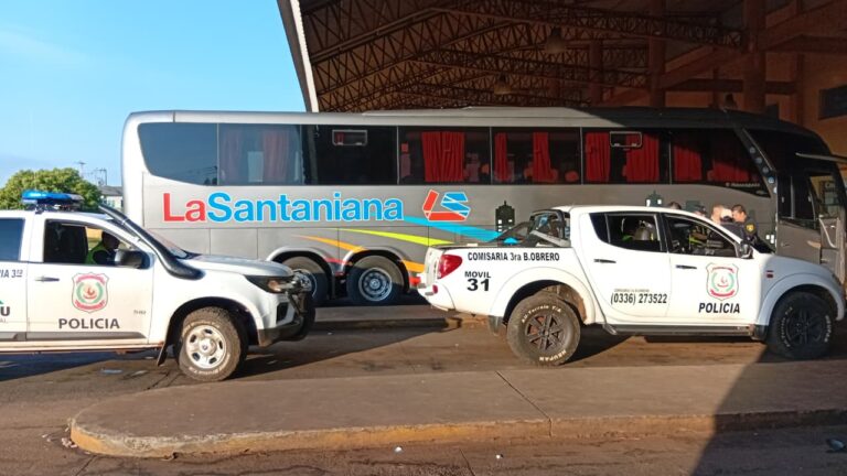 Pasajero llega sin signos de vida a Pedro Juan Caballero a bordo de un colectivo