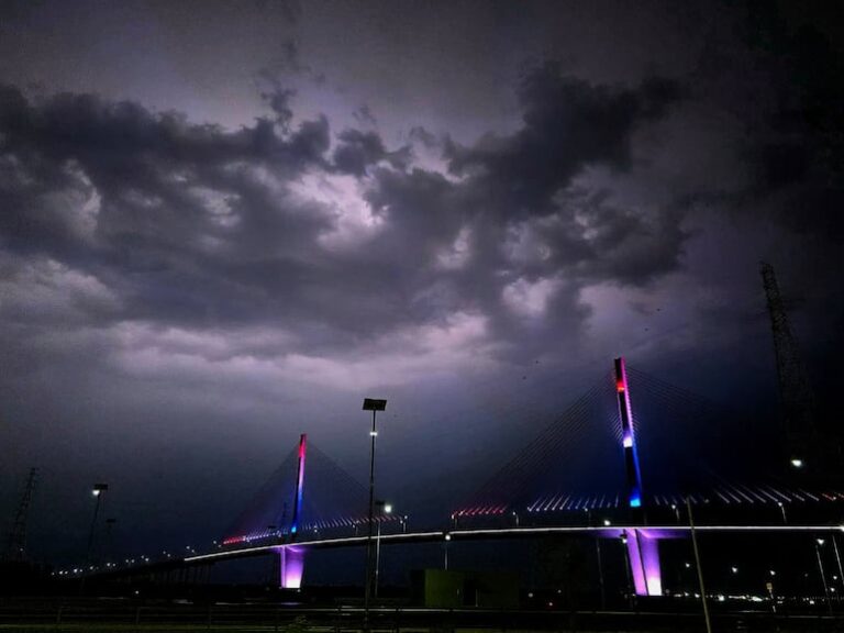 Zonas afectadas por tormentas eléctricas y lluvias intensas.