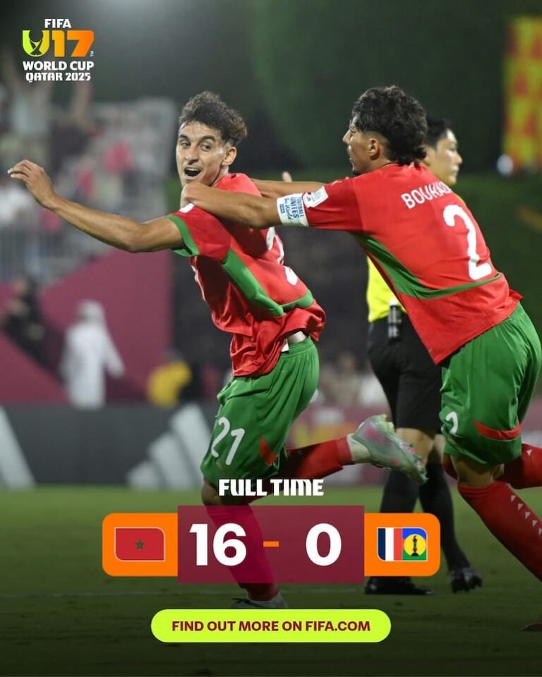 Mundial Sub-17: Marruecos vence a Nueva Caledonia por 16-0 – Fútbol Internacional