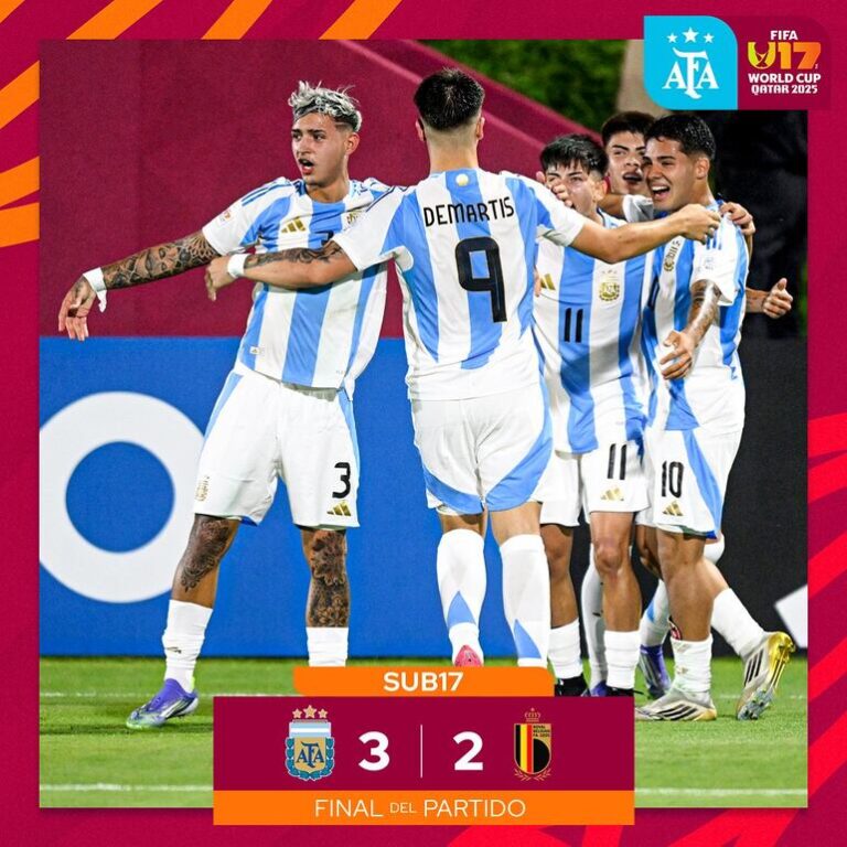 Mundial Sub 17 en Qatar: Argentina da vuelta el partido y comienza con triunfo sobre Bélgica – Fútbol Internacional