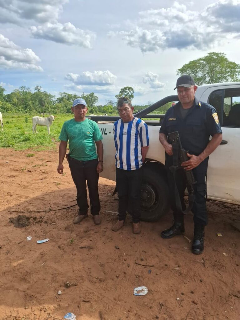 Indígena arrestado por asesinar pareja e herir hija en Yby Yaú.