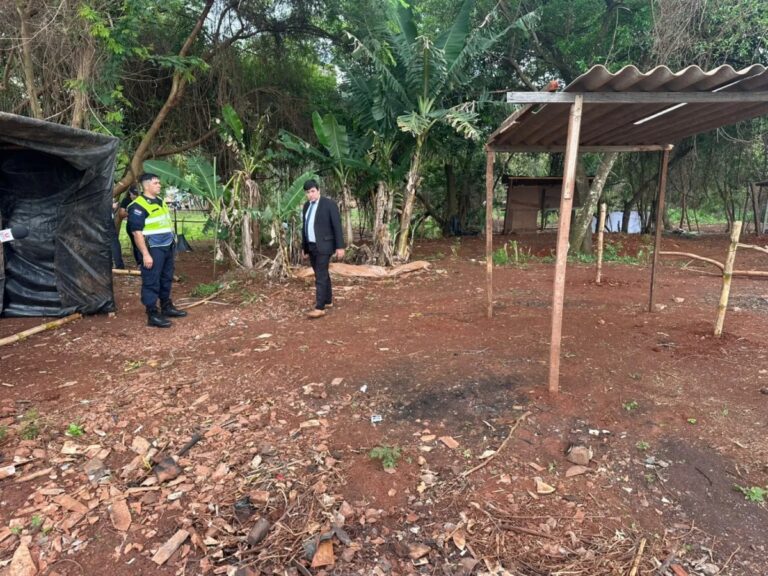 Fiscalía y Policía Nacional investigan invasión de propiedad en Pedro Juan Caballero.