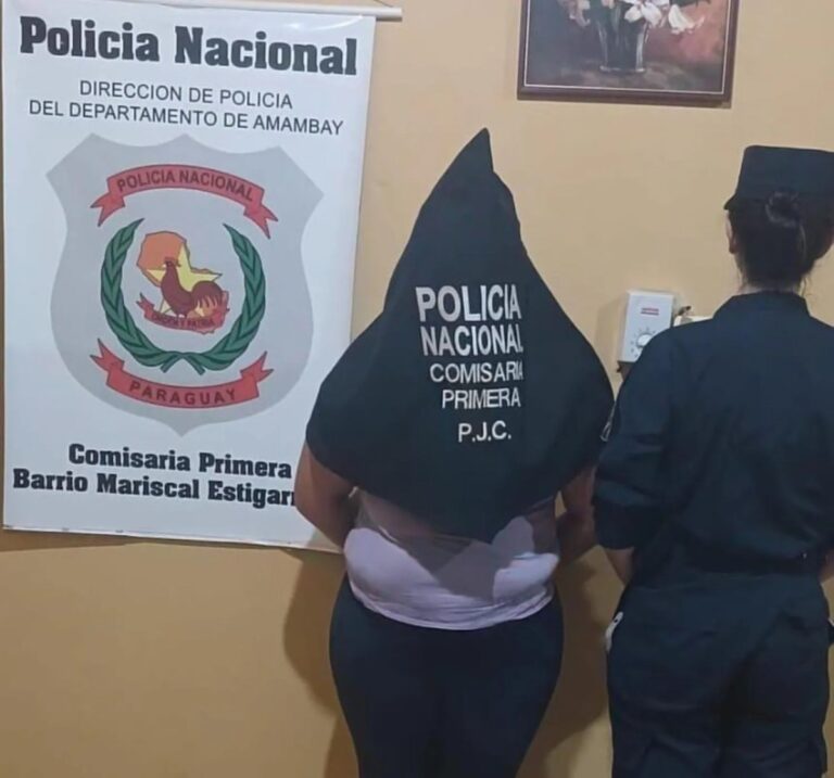 Detienen a empleada por robar 4.500.000 guaraníes y 300 dólares.