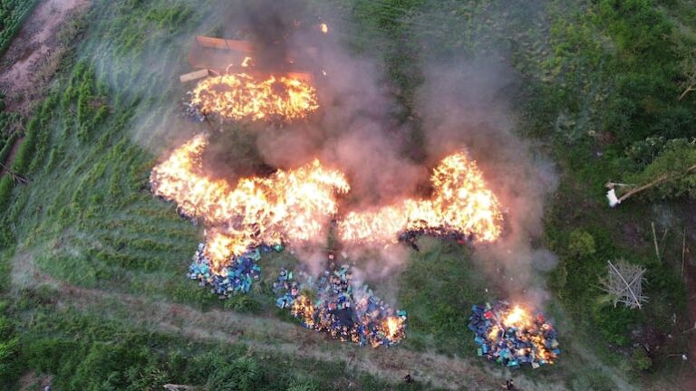 Incineran droga de 13 millones en operación Umbral.