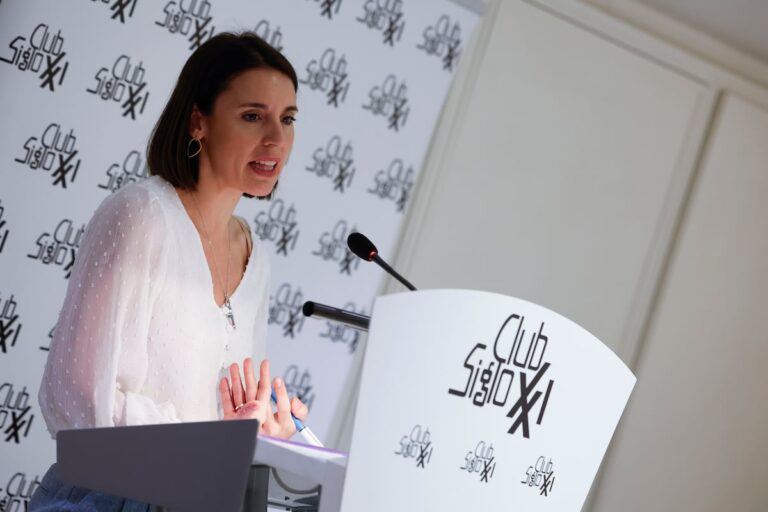 Irene Montero denuncia que las protestas contra el Gobierno pretenden «lavar la imagen de la derecha golpista»