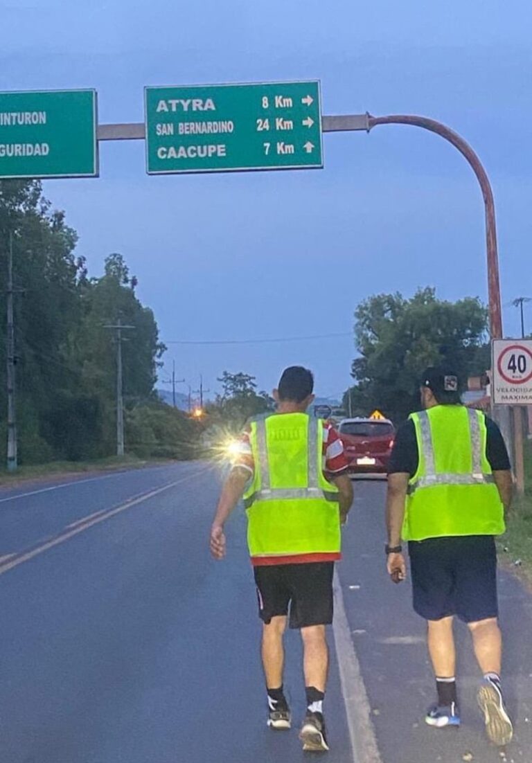 Kilómetros de fe: recorrieron desde Pedro Juan a Caacupé.
