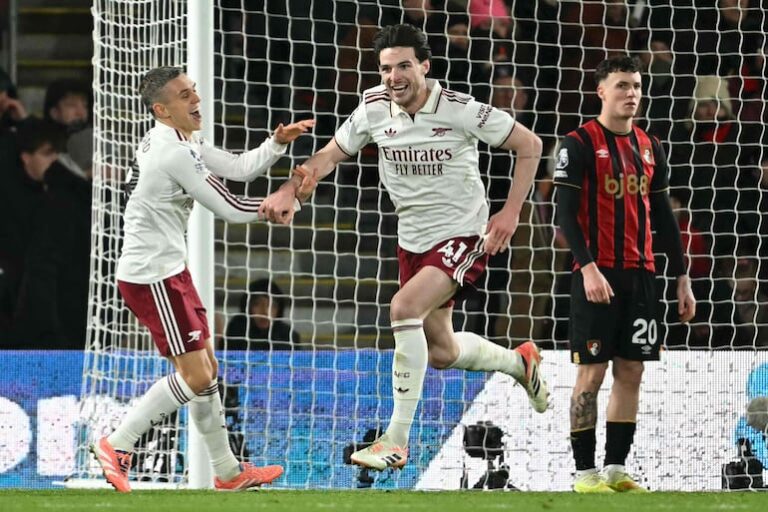 Declan Rice consolida la posición de líder del Arsenal con dos goles clave – Fútbol de la Premier League