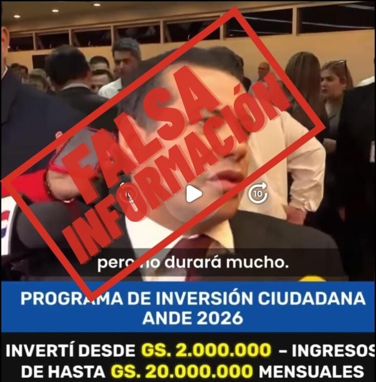 ANDE advierte sobre estafa en redes sociales actualmente.