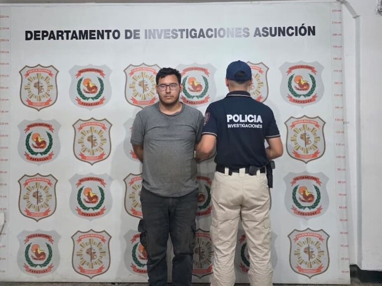 Detenido sospechoso de violento intento de asalto en Asunción.