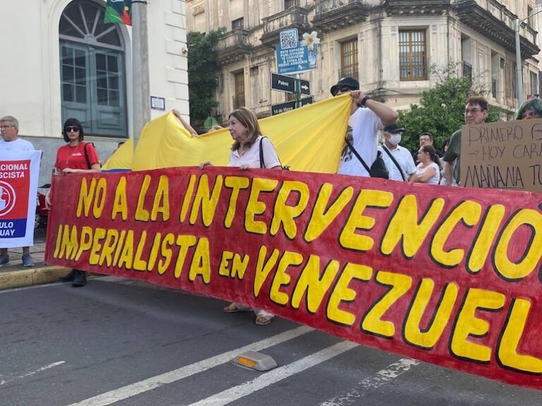 Protesta en Asunción contra la detención de Maduro