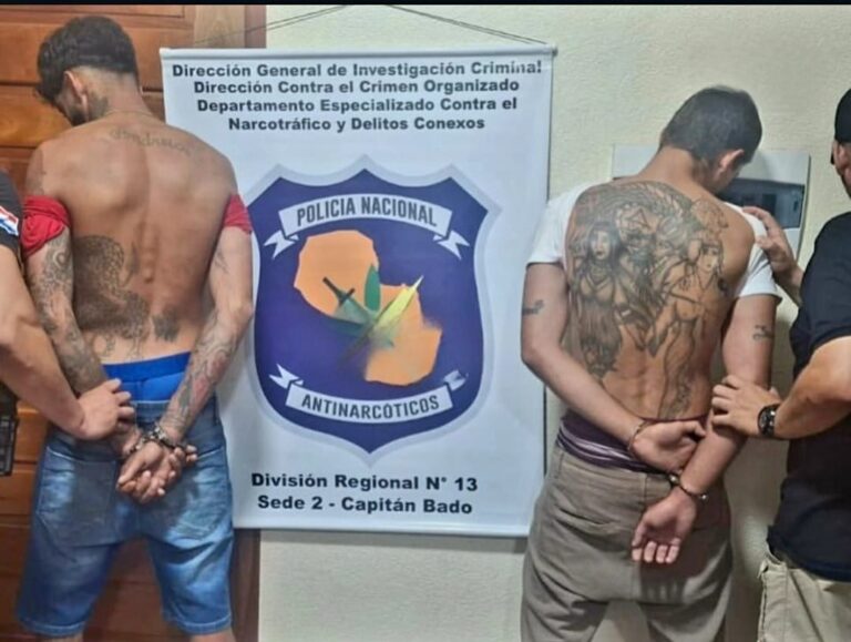 Allanamiento en Capitán Bado deja dos detenidos con órdenes internacionales por narcotráfico
