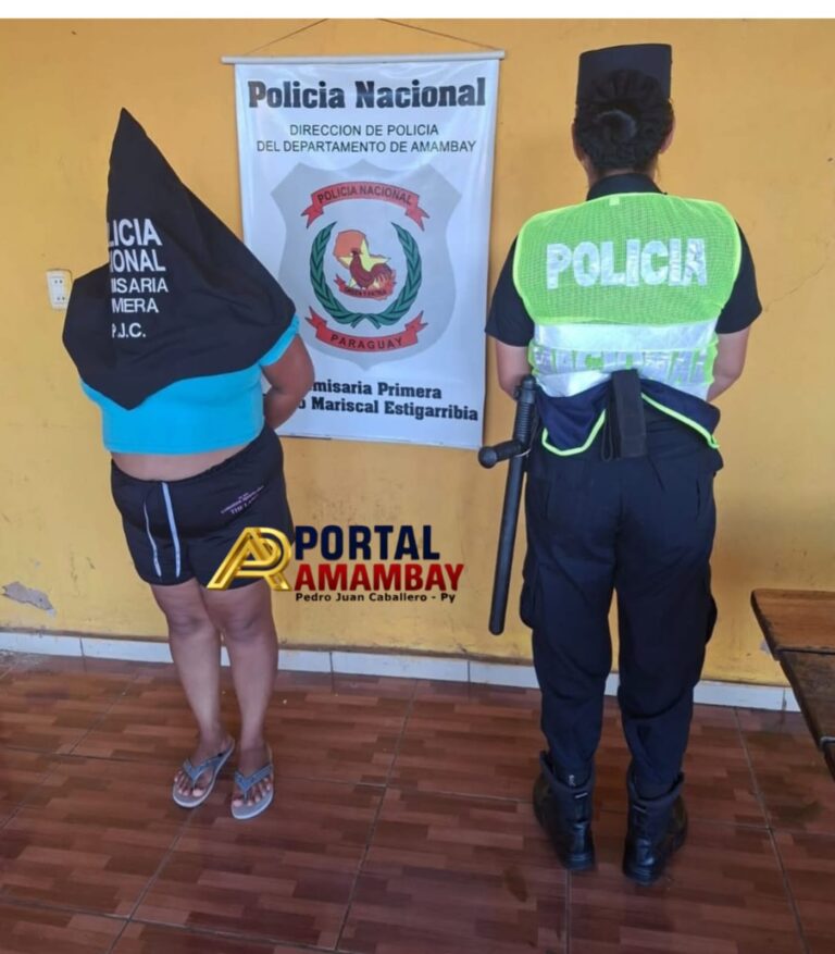 Aprehenden a mujer con presunta cocaína durante control preventivo en Pedro Juan Caballero