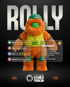 Rolly, el primer mito urbano sobre ruedas, se presenta como la mascota oficial de los World Skate Games ASU26 – Polideportivo.