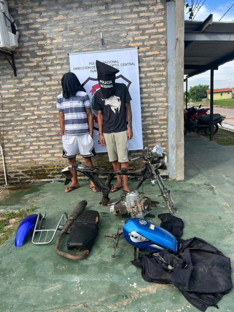 Madre denuncia a hijos por desmantelar motocicletas robadas en Mariano Roque Alonso