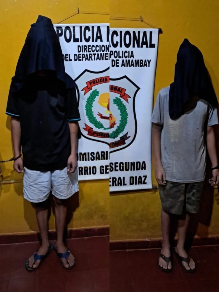 Sorprenden a dos menores intentando hurtar motocicletas del Ministerio Público