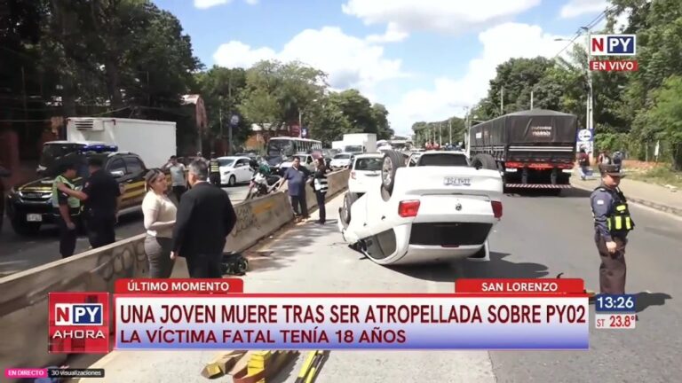 Estudiante de la UNA fallece atropellada al cruzar ruta PY02.