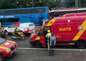 Choque múltiple en Foz de Iguazú deja a hinchas de Cerro Porteño ilesos