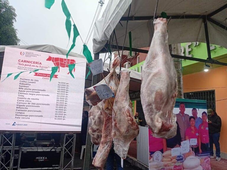 Jornada de venta de carne a precios accesibles en Tacumbú, Asunción