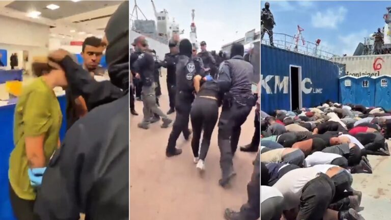 Un ultraministro israelí se filma junto a detenidos de la flotilla arrodillados y esposados