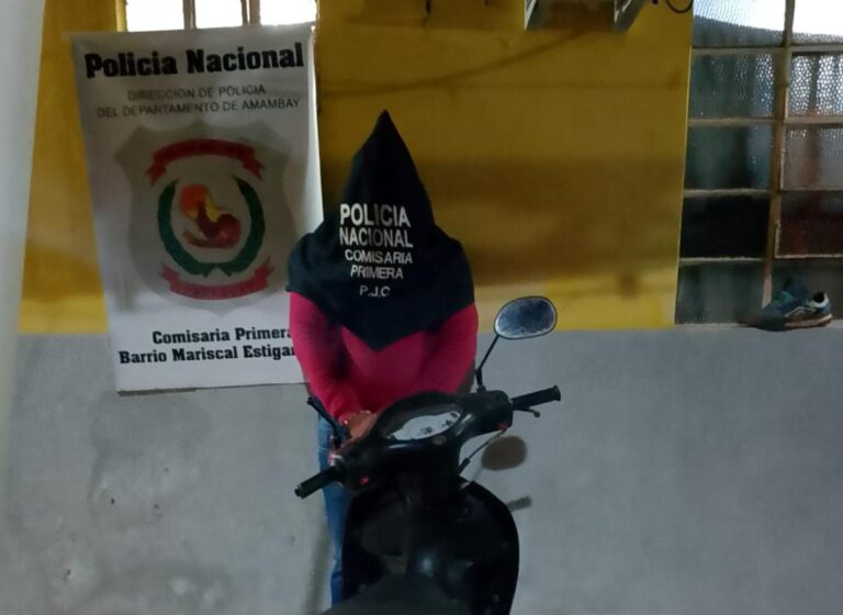 Detienen a ladrón de moto en Hospital Regional de Pedro Juan.