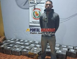 Cae un hombre con más de 500 kilos de marihuana tras persecución en Pedro Juan Caballero