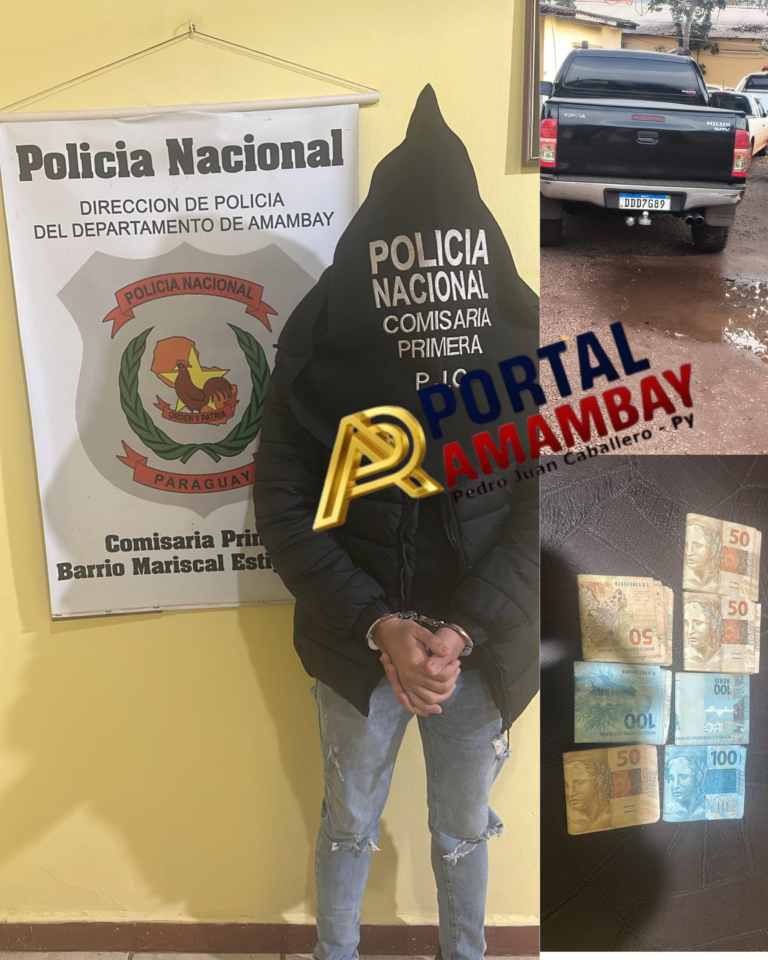 Caen en Pedro Juan Caballero un ciudadano brasileño con tobillera electrónica y una camioneta cargada de reales