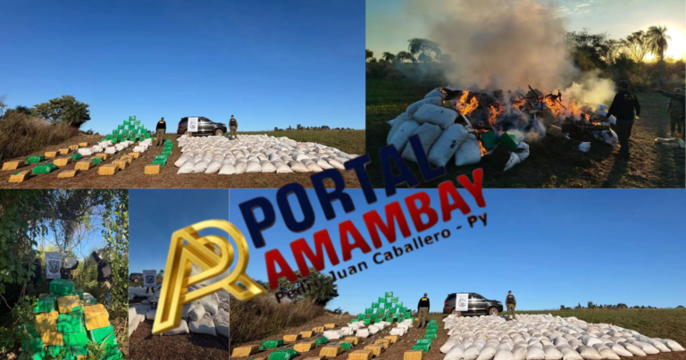 Destruyen campamento con más de seis toneladas de marihuana en Pedro Juan Caballero