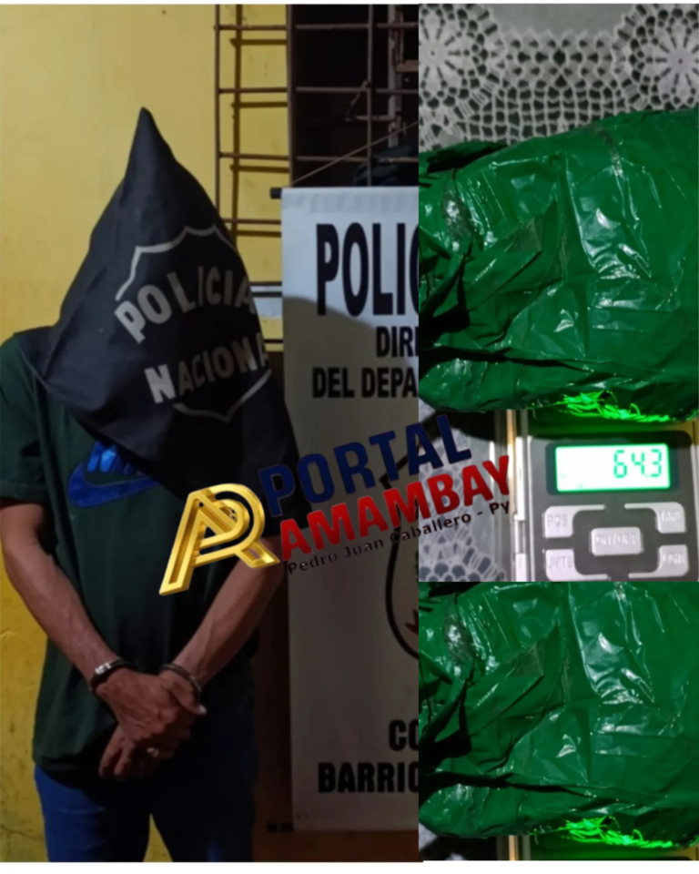 Detienen a un hombre con más de 60 gramos de marihuana en el barrio General Genes