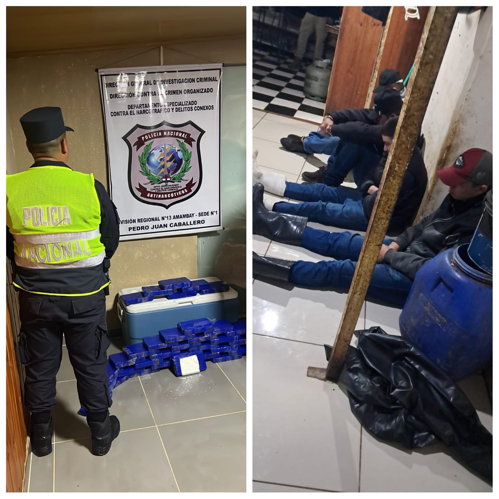 Allanamiento en Pedro Juan Caballero: 45 kg de drogas incautados