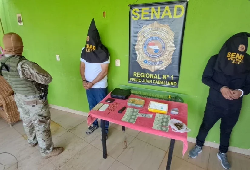 Senad incauta 8.000 dosis de drogas en Pedro Juan Caballero
