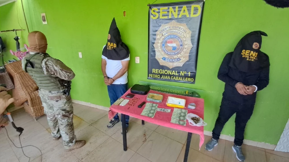 Senad incauta 8.000 dosis de drogas en Pedro Juan Caballero