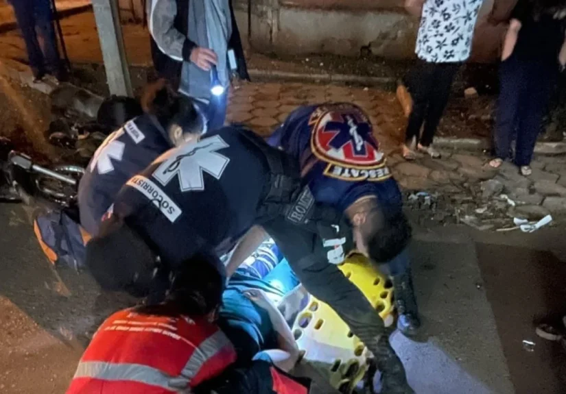 Joven brasileña sufre graves heridas en choque en Pedro Juan
