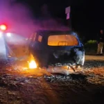 Camioneta incendiada en Amambay, vinculada a homicidio reciente